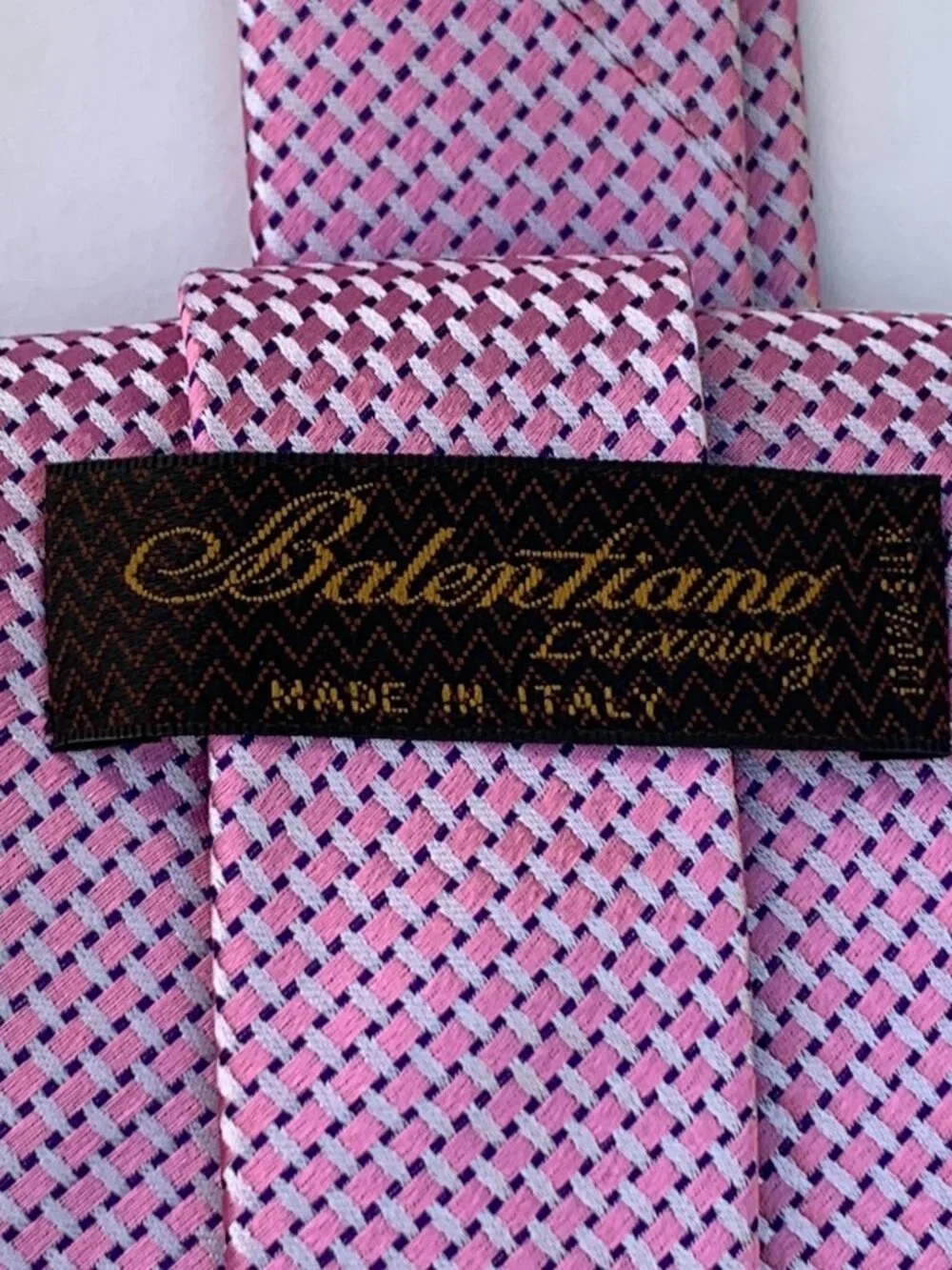 BALENTIANO Luxury 100% Silk Tie for Men Made in Italy 57